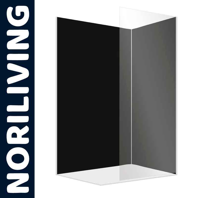 Transparente Duschabtrennung 90x90 cm von NORILIVING aus klarem Glas