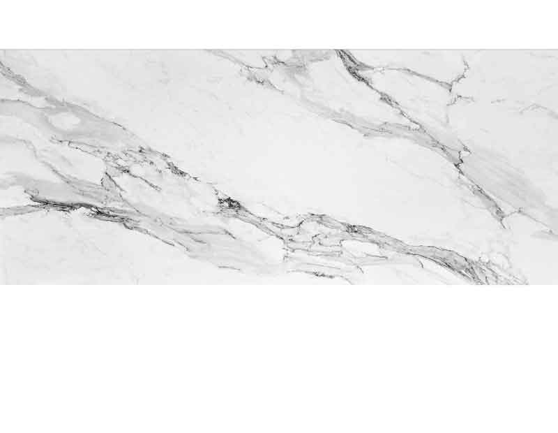 Elegante Carrara Marmorfliese mit natürlichem weißen Hintergrund und grauen Adern