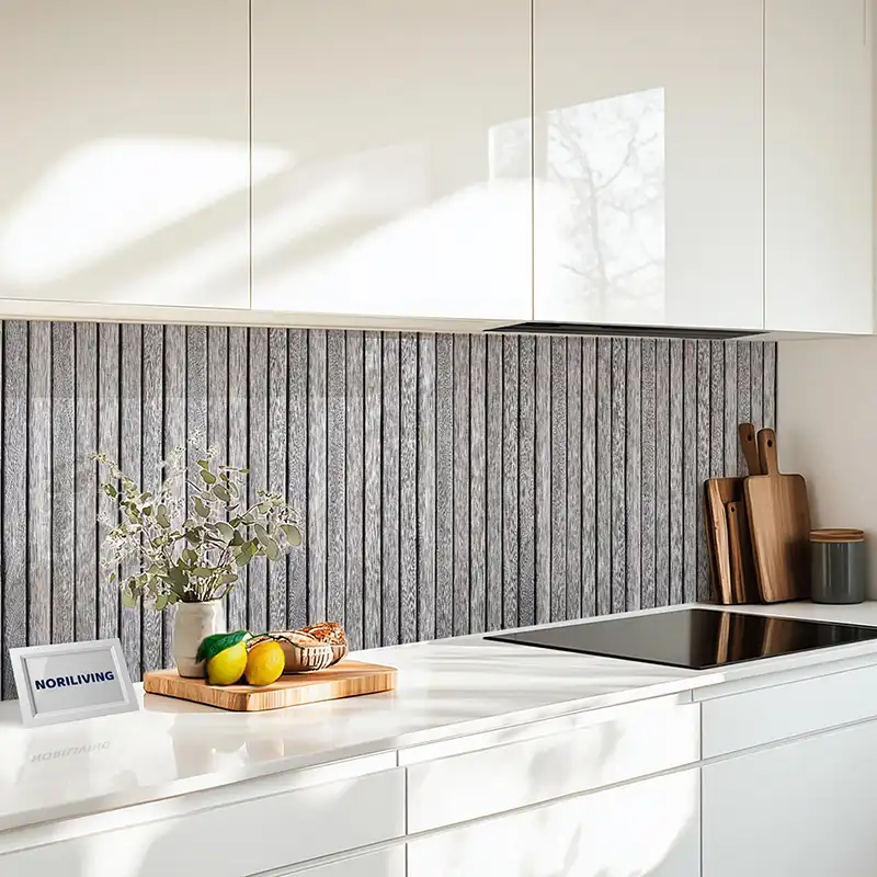 Fliesenspiegel Alu Graue Holzdielen 668