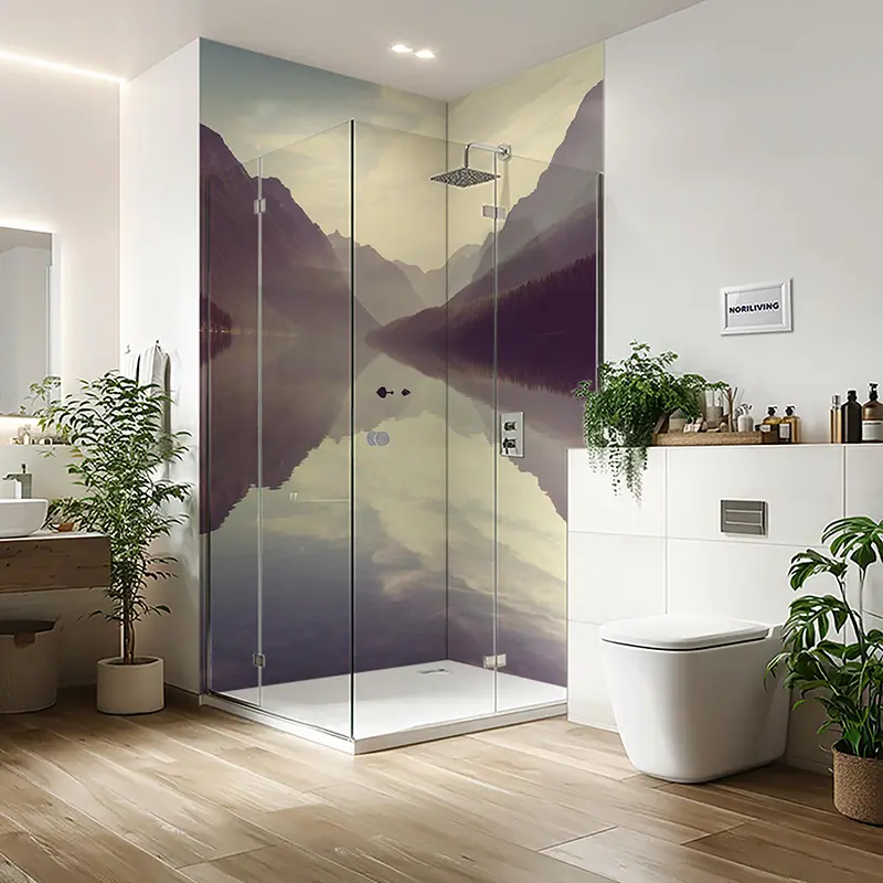 Duschrückwand Einzel | Ecke | Nische | Alu Glacier-Nationalpark 978