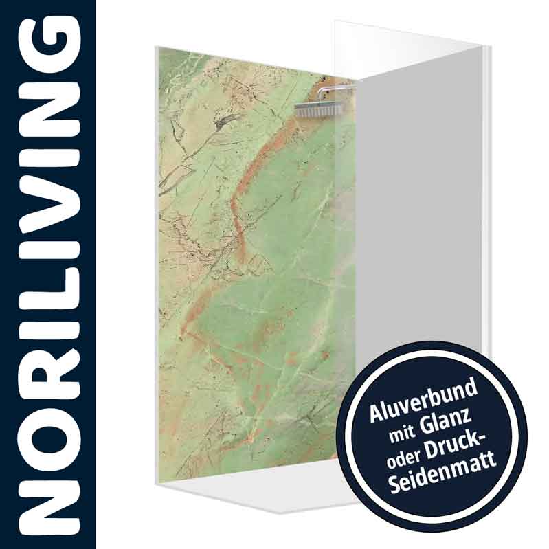 Küchenrückwand Alu-Verbund mit Glanz- oder Druck-Seidenmatt-Oberfläche