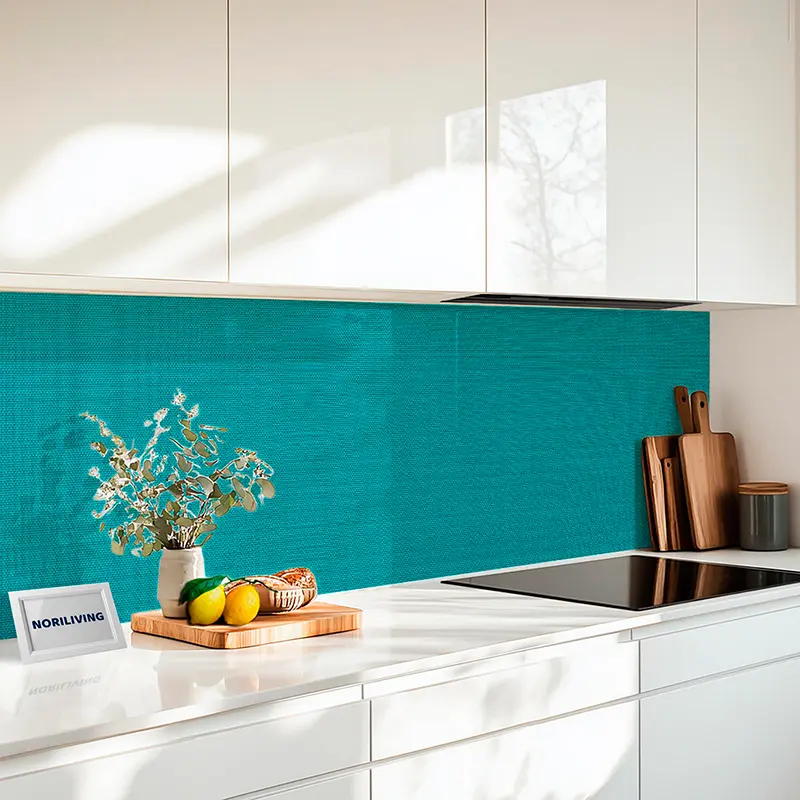 Fliesenspiegel Alu 1-4 teilig Gewebestruktur Blau 2253