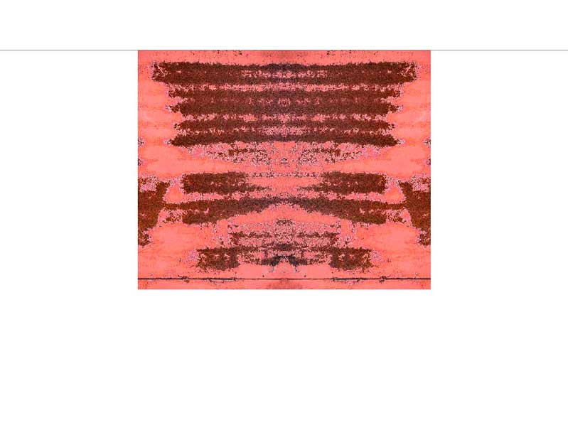 Abstraktes Bild mit roten und braunen Mustern und Texturen