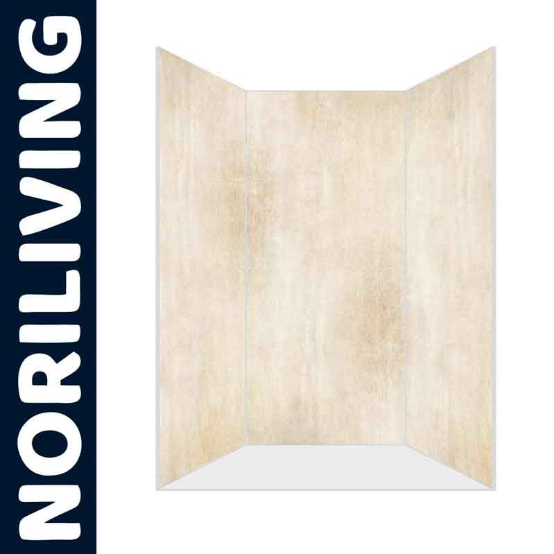 Beigefarbenes NORILIVING Duschpaneel in modernem Design