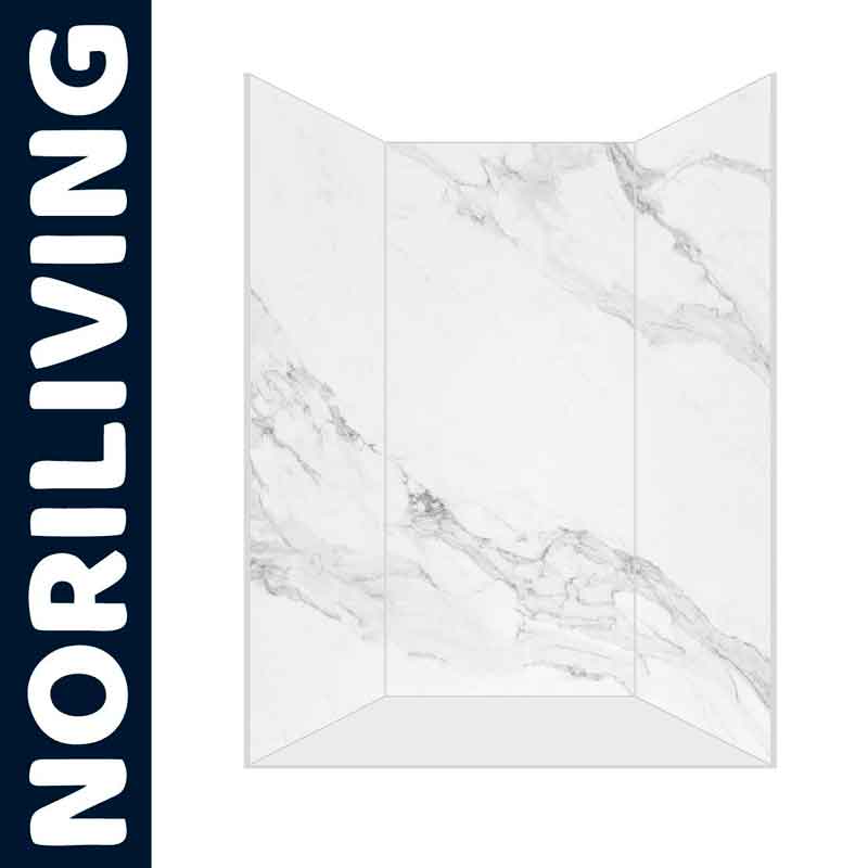 Weiße Marmoroptik-Trennwand von Noriliving in modernem Design