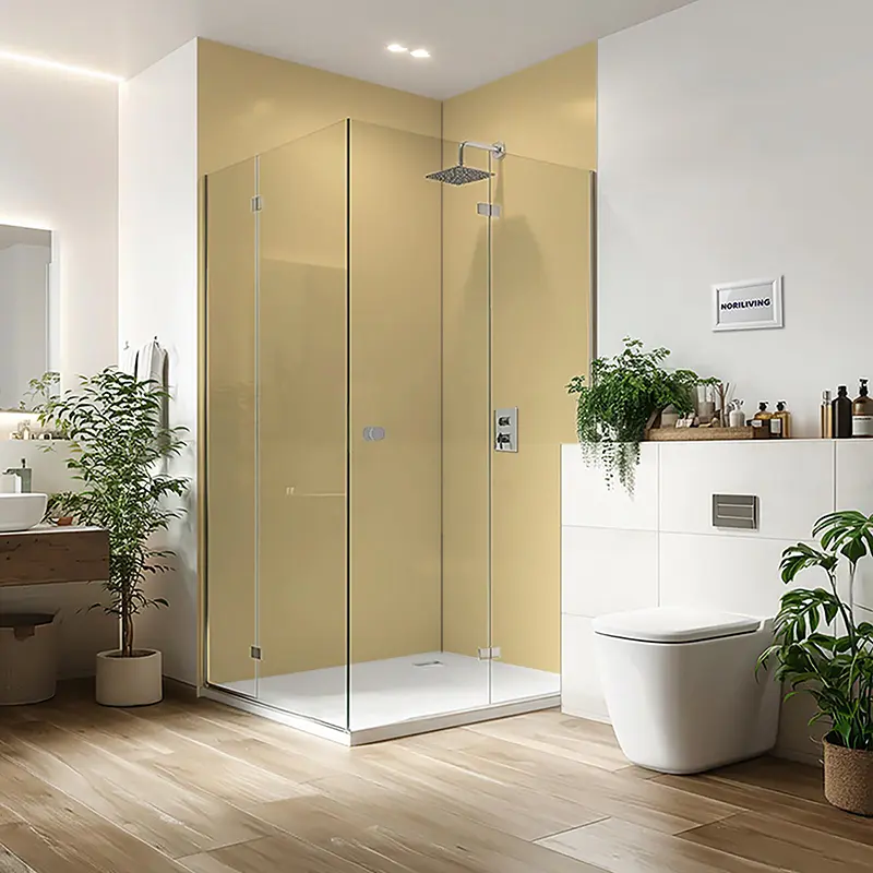 Duschrückwand Alu 1-4 teilig Unifarbe Beige 2339