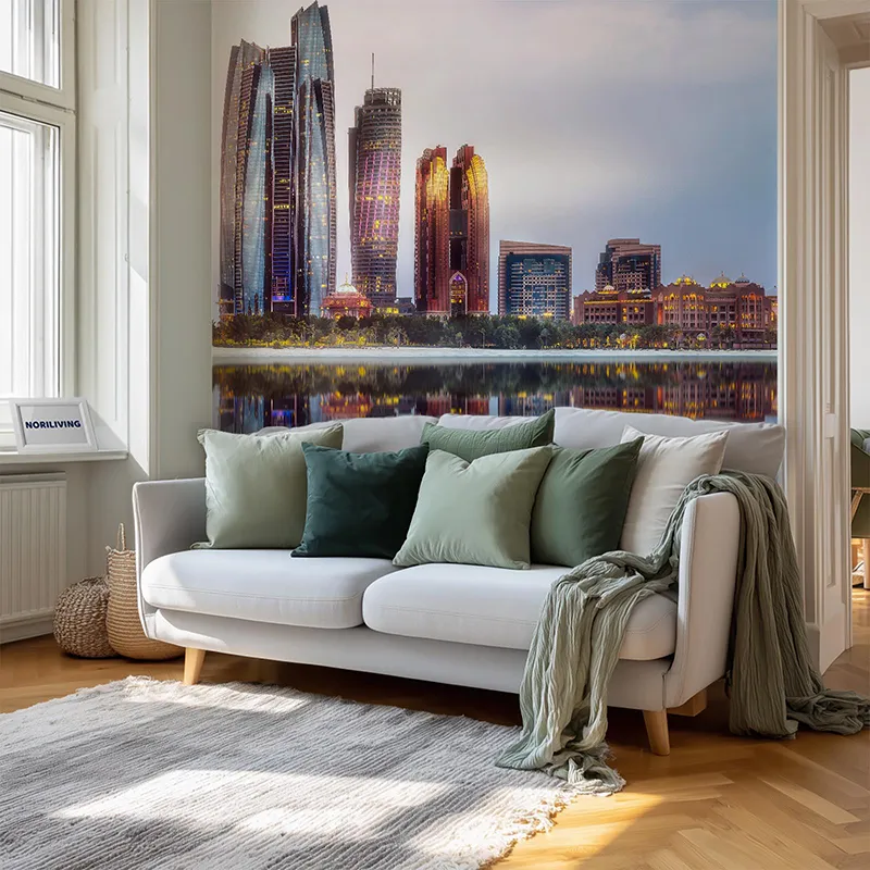 Wohnzimmerrückwand Alu Abu Dhabi Hochhaus 660