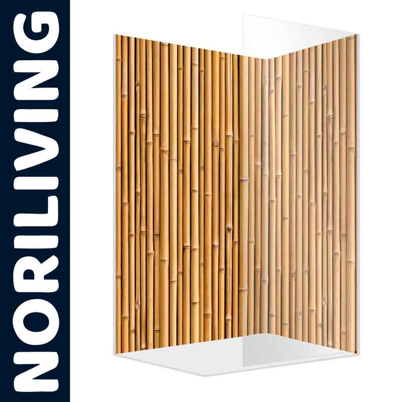 Bambus-Raumteiler von NORILIVING in einer Ecke aufgestellt